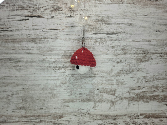 Bag Charm - Mushroom - Red