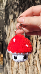 Bag Charm - Mushroom - Red