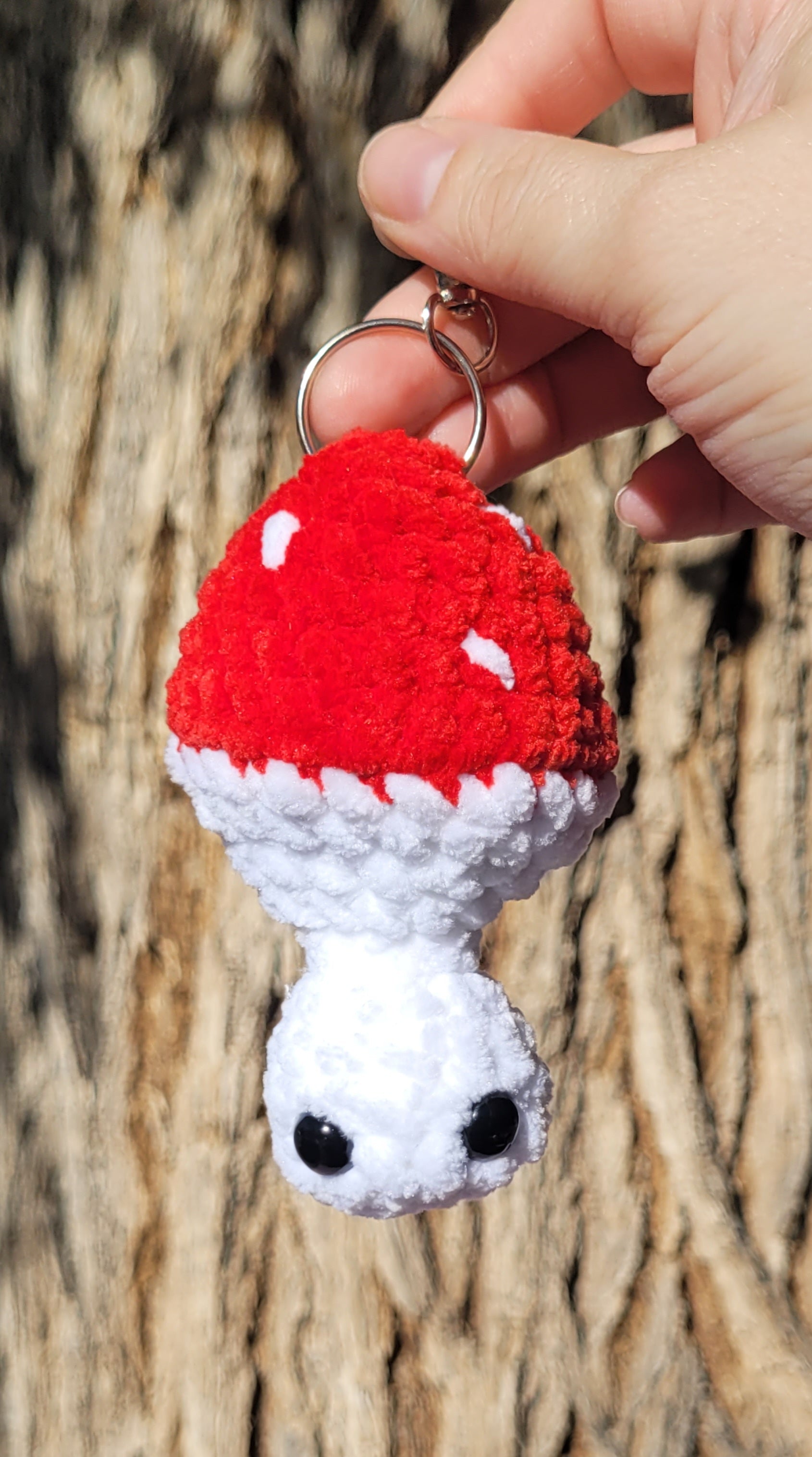 Bag Charm - Mushroom - Red