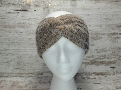 Twisted Ear Warmer - Nutmeg Frost