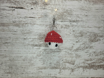 Bag Charm - Mushroom - Red