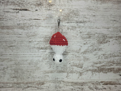 Bag Charm - Mushroom - Red