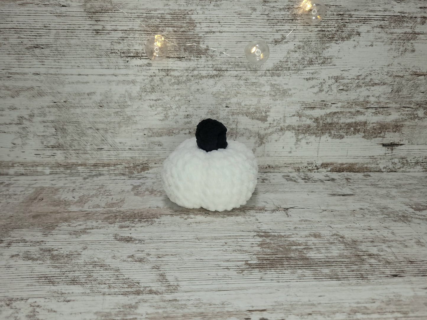 Pumpkin - White w/ Black Stem