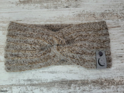 Twisted Ear Warmer - Nutmeg Frost